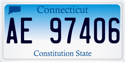 CT license plate AE97406