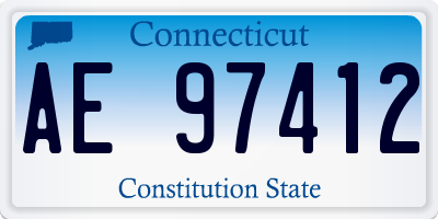 CT license plate AE97412