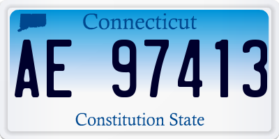 CT license plate AE97413