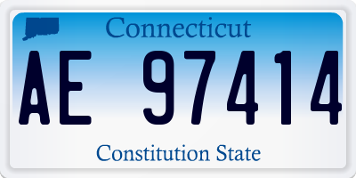 CT license plate AE97414