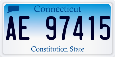 CT license plate AE97415