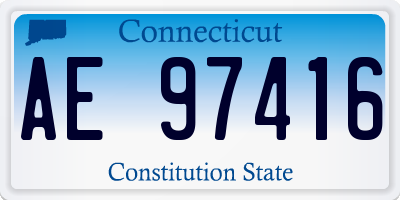 CT license plate AE97416