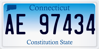 CT license plate AE97434