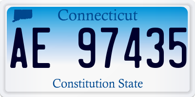 CT license plate AE97435