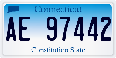 CT license plate AE97442