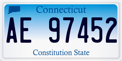 CT license plate AE97452