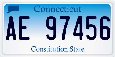 CT license plate AE97456