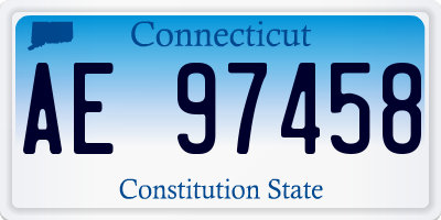 CT license plate AE97458