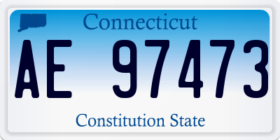 CT license plate AE97473