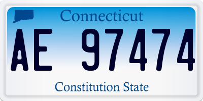 CT license plate AE97474