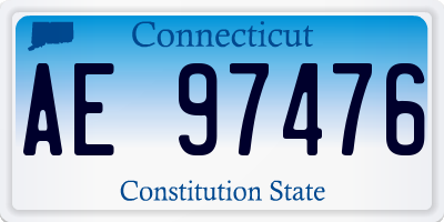 CT license plate AE97476