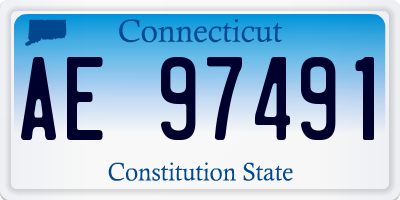 CT license plate AE97491
