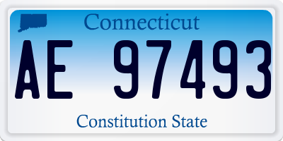CT license plate AE97493
