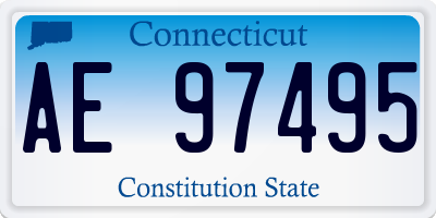 CT license plate AE97495