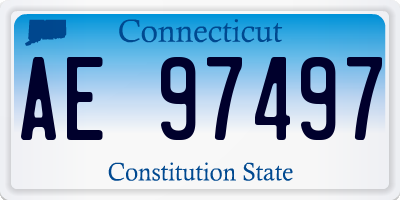 CT license plate AE97497