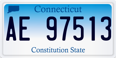 CT license plate AE97513