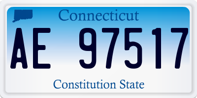 CT license plate AE97517