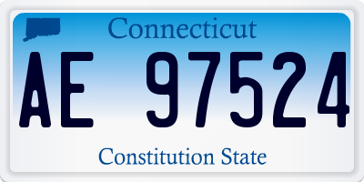 CT license plate AE97524