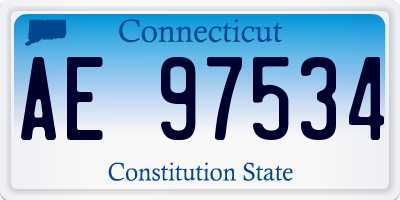 CT license plate AE97534