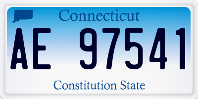 CT license plate AE97541