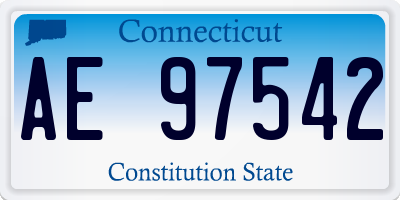CT license plate AE97542
