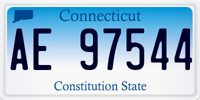 CT license plate AE97544