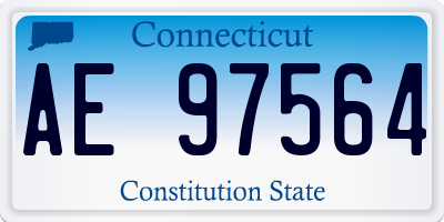 CT license plate AE97564