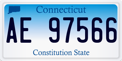 CT license plate AE97566