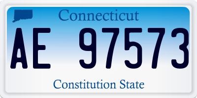 CT license plate AE97573