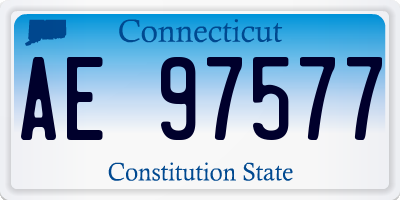 CT license plate AE97577