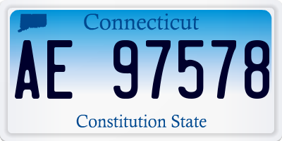 CT license plate AE97578