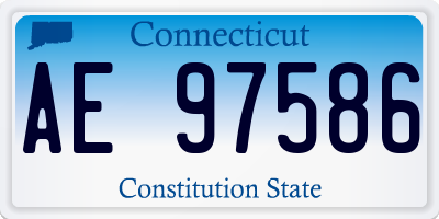 CT license plate AE97586