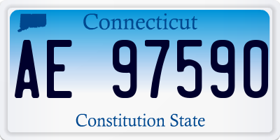 CT license plate AE97590