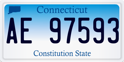 CT license plate AE97593