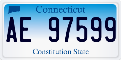 CT license plate AE97599