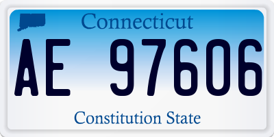 CT license plate AE97606