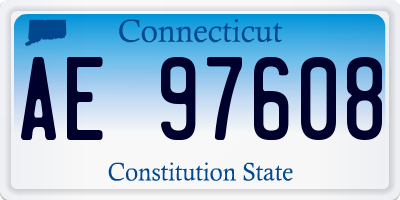 CT license plate AE97608