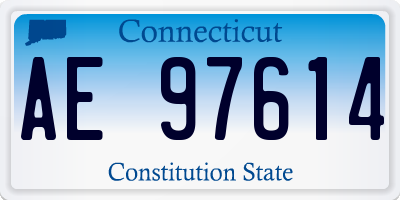 CT license plate AE97614