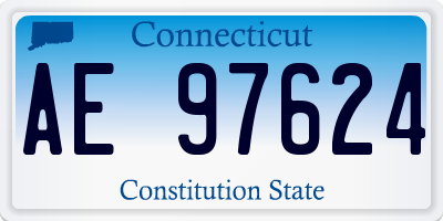 CT license plate AE97624