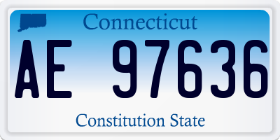 CT license plate AE97636