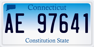 CT license plate AE97641