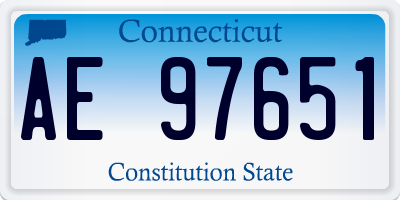 CT license plate AE97651