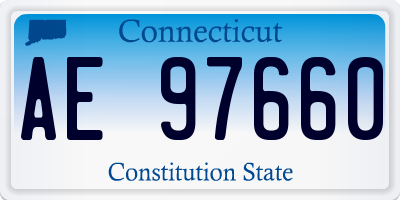 CT license plate AE97660