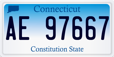 CT license plate AE97667