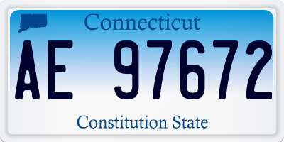 CT license plate AE97672