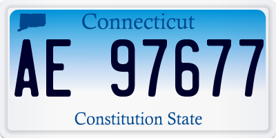 CT license plate AE97677