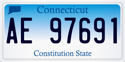 CT license plate AE97691