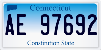 CT license plate AE97692