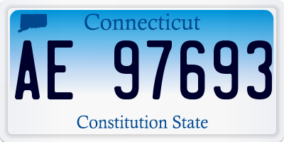 CT license plate AE97693
