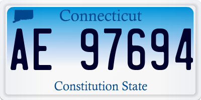 CT license plate AE97694